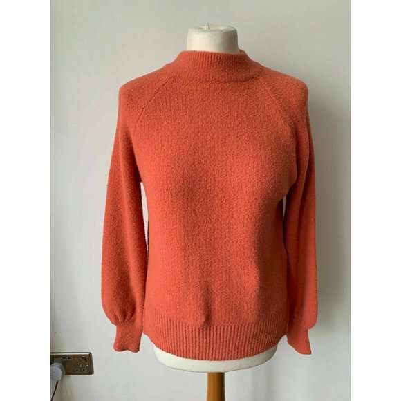 Marks & Spencer Sweaters - M&S high neck soft fluffy Jumper Size XS Orange